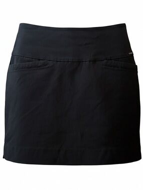 S. C. & Co. Black Athletic Golf Tennis Skort Skirt Pockets & Tummy Control